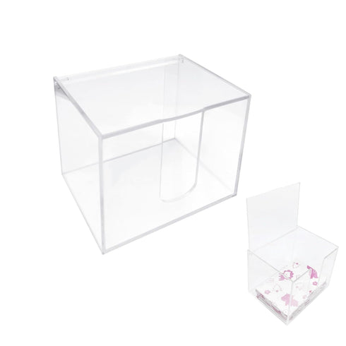 1PC U-Slot Dental Bib Dispenser Storage Box with Cover, Durable Acrylic Dental