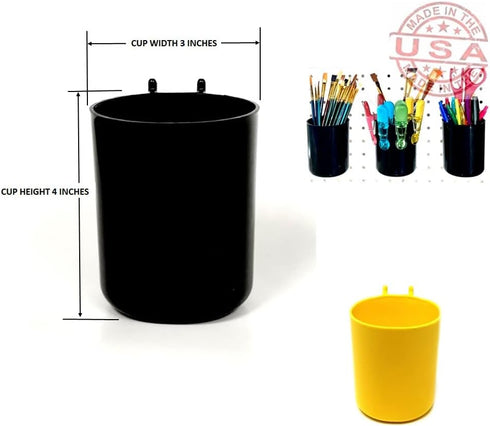 15 5" 5 5" WallPeg Pegboard Bins & Cups - each Bins and each Cups - Hooks to Peg Board Panel Organize Hardware Arrange