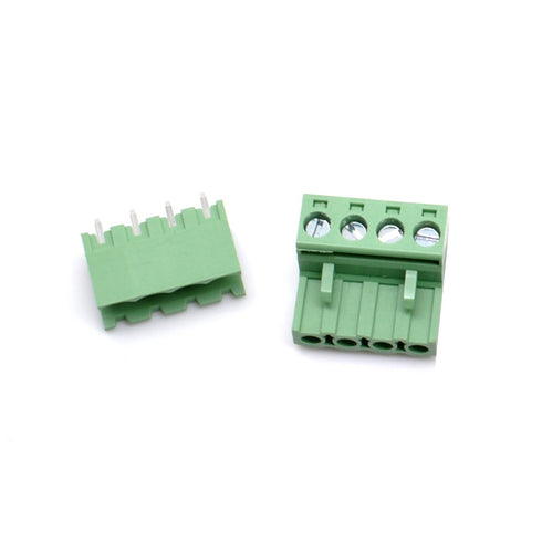 Oiyagai 10 Set 4-Pin 5.08mm Pitch Male Female PCB Screw Terminal Block