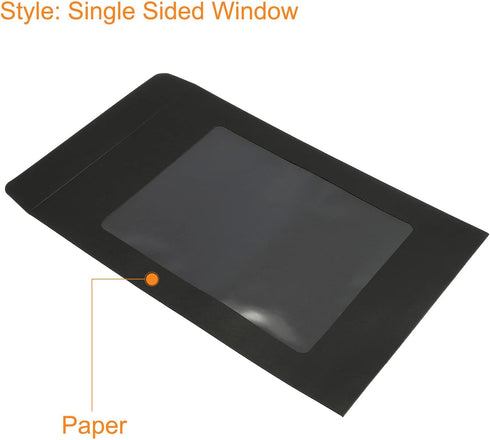 PATIKIL Full Face Window Envelopes - 10 Pack A4 Clear Single Sided for Mailing Statement & Photos