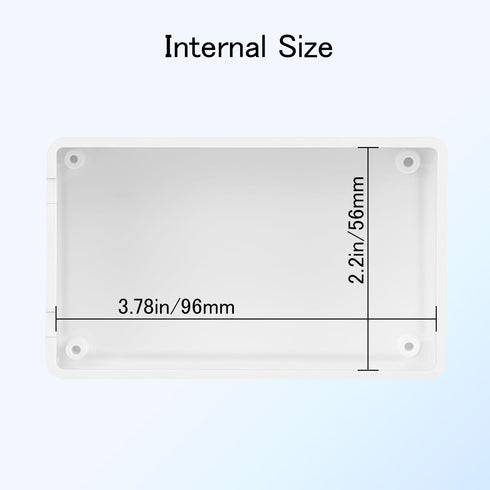 Project Box, 8 Pieces Electrical Box Small Junction Box, ABS Plastic Enclosure, White 3.94" x 2.36" x 0.98"
