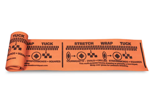 2 Pack SWAT-T Tourniquet Orange by Safeguard Medical, Emergency First Aid Equipment for Massive Hemorrhage Control