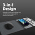POUT H3 3-in-1 Split Max Wireless Charging Mouse Pad Fast Qi Charger, Mousepad Mat, and Magnetic Tray Organizer