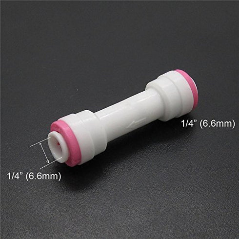 Malida 1/4" RO Water Tube Fitting Check Valve, Pack of 5, Quick Push to Connect