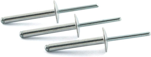 60pcs Large Flange Aluminum Blind Rivet 3/16x1-3/8inch Self-Plugging Open End Fastener Nails