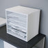 Ballucci File Organizer Paper Sorter, 5 Tier Adjustable Shelves Office Desk Organizer (White)
