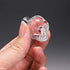 HDJNal 2pcs Crystal Glass Door Knobs, Skull Clear Glass Wardrobe Pull Knobs with Screws, Drawer Knobs Handle