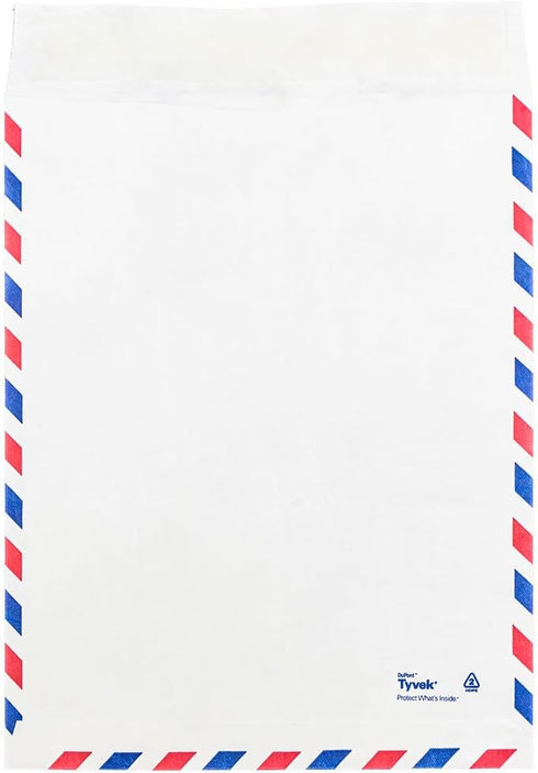 JAM PAPER Tyvek Tear-Proof Open End Catalog Envelopes - 10 x 13 - White Airmail - 25/Pack