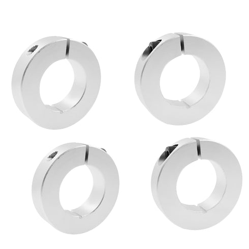 TTZEZE Aluminum Alloy Shaft Collars, 4 PCS Metal Stop Collar Clamp, 40mm ID, 70mm OD, 18mm Width for Wheel Barrow Axle