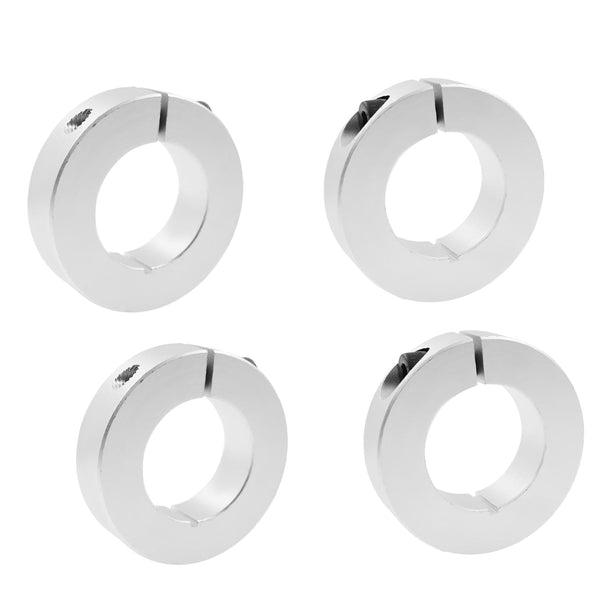 TTZEZE Aluminum Alloy Shaft Collars, 4 PCS Metal Stop Collar Clamp, 40mm ID, 70mm OD, 18mm Width for Wheel Barrow Axle