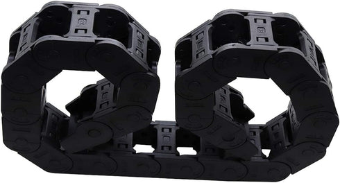 Cable Drag Chain - 1M Long Black CNC Machine Tool Cable Wire Carrier Drag Chain Nested 25mm x 38mm