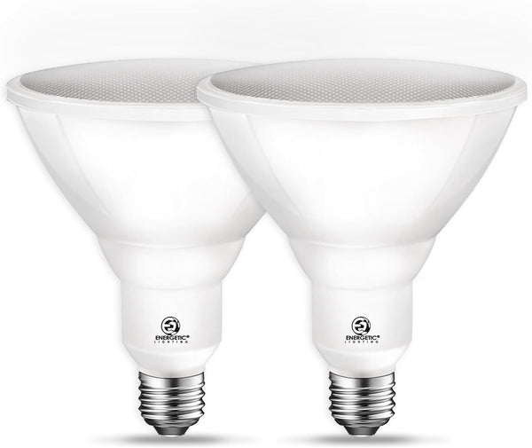 ENERGETIC PAR38 LED Flood Light Bulb, 5000K Daylight, 90W Equivalent, 11W Efficient, 900 Lumens, 2 Pack, Wet Rated