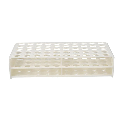 YOKIVE Plastic Test Tube Rack Holder for 16mm Lab Test Tube, White, 50-Sockets