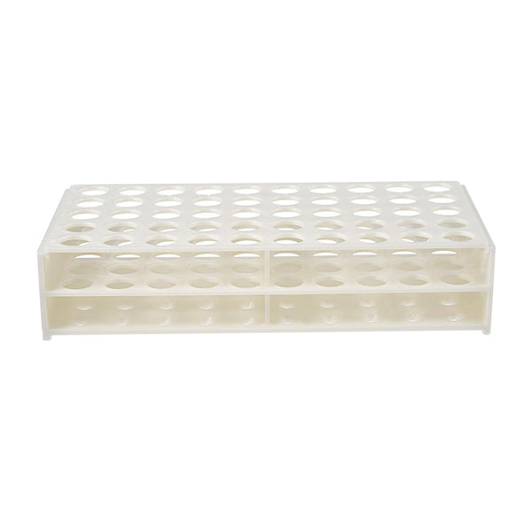 YOKIVE Plastic Test Tube Rack Holder for 16mm Lab Test Tube, White, 50-Sockets