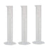 uxcell 25ml Plastic Graduated Cylinder, Clear Hex Base Flask, Science Test Tube Beakers, 3pcs for Lab Home