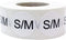 White Circle Clothing Size Stickers S/M for Retail Apparel, 0.75 Inch, 500 Total Adhesive Labels