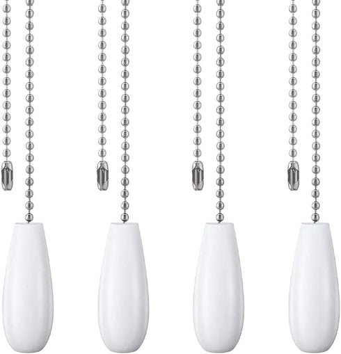 GSHLLO 4 Pcs 33.4cm Vintage Ceiling Fan Pull Chain Replacement Wooden Lighting Pull