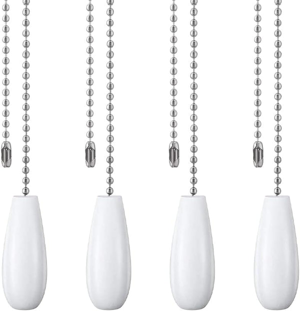 GSHLLO 4 Pcs 33.4cm Vintage Ceiling Fan Pull Chain Replacement Wooden Lighting Pull