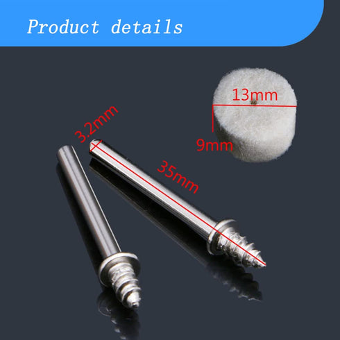 60 4 1/8'' Luo ke Pcs Wool Felt Polishing Pads Quickly Changed Wool Buffing Wheel with Pcs Shank Fits for Dremel Rotary