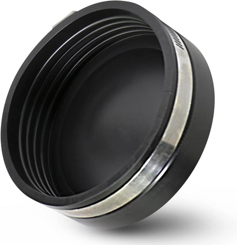 3972 Flexible PVC Pipe Cap with Stainless Steel Clamps, 5.5" Inner Diameter for 5" Nominal Pipe, Black