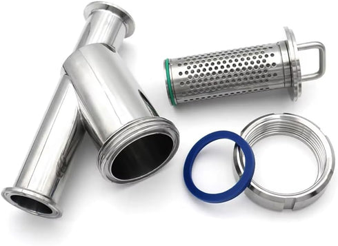 DYKWSWYX 1" 60-300 SS304, 25mm Fit(100 Stainless Steel Y-Strainer Tri Clamp Mesh - Sanitary Filter for Beer, Dairy