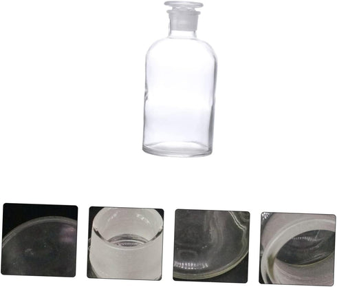 1pc Reagent Bottle Powder Container Clear Liquid Storage Bottles Lab Vials Small Apothecary Jars Lab Bottles & Jars Vials Empty Medicine Bottle Solid Bottle Glass by NAMOARLY