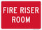 "Fire Riser Room" Sign By SmartSign | Aluminum 10" x 14"
