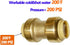 HQMPC Straight Coupling Push Fit PEX Fittings, 1/2" Push-to-Connect for Copper, CPVC, Lead-Free Brass