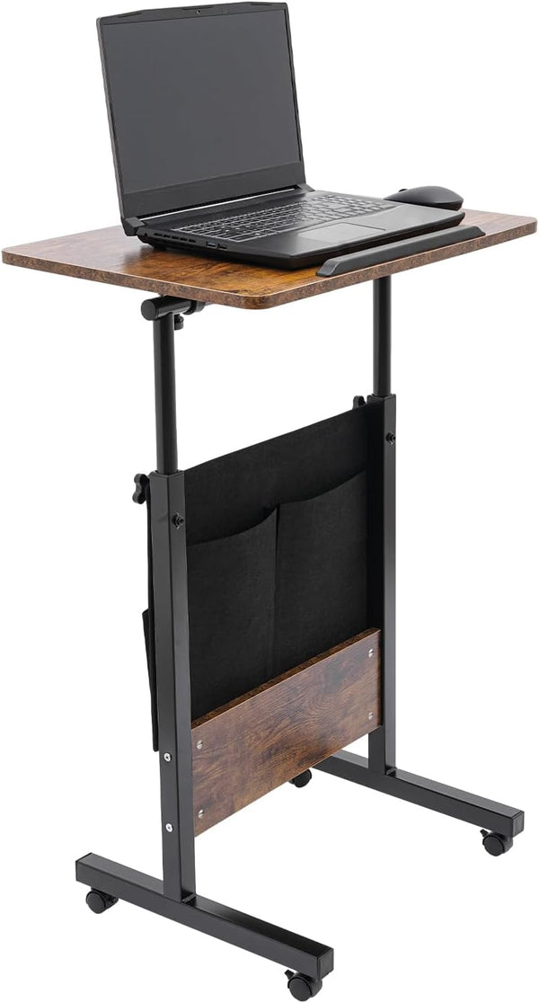 Jiabailie Adjustable Height Mobile Standing Desk,Rolling Computer Stand,Computer Workstation,Portable Laptop Desk,Rolling Laptop Cart