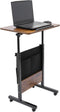 Jiabailie Adjustable Height Mobile Standing Desk,Rolling Computer Stand,Computer Workstation,Portable Laptop Desk,Rolling Laptop Cart