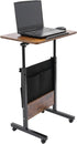 Jiabailie Adjustable Height Mobile Standing Desk,Rolling Computer Stand,Computer Workstation,Portable Laptop Desk,Rolling Laptop Cart
