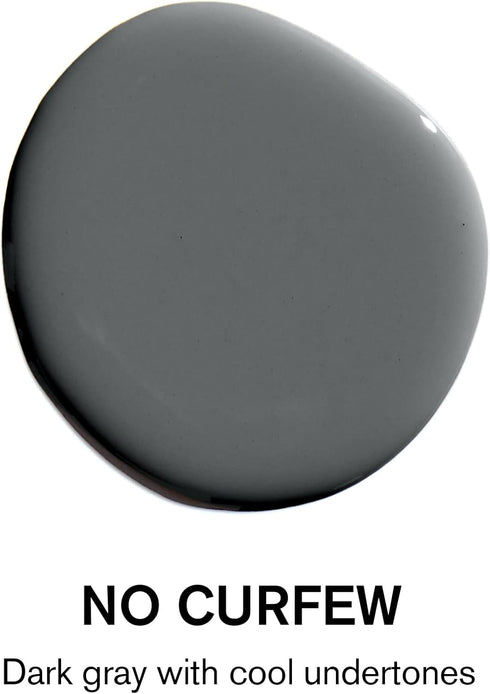 BACKDROP Premium Interior Paint Large Adhesive Paint Swatch NO CURFEW - Dark Gray With Cool Undertones 12" x 12"