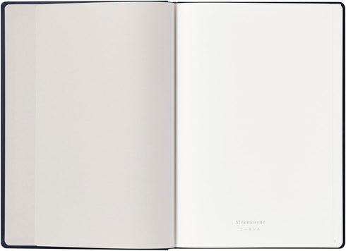 Maruman MNEMOSYNE Journal Notebook, 8.5 x 6.02 Inches (A5), Hard Cover with Elastic Band, 120 Sheets/240 Pages, Navy
