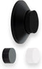Evi Herrajes Adhesive Door Stop | Wall Mounting | 1.37x0.59" | Black Lacquered Stainless Steel | Conical Shape | Two