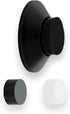 Evi Herrajes Adhesive Door Stop | Wall Mounting | 1.37x0.59" | Black Lacquered Stainless Steel | Conical Shape | Two