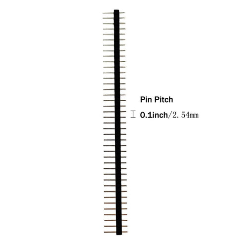 100pcs Lystaii Straight Single Row 40 Pin 0.1 Inch (2.54mm) Male Header Connector for PCB Board
