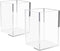 NIUBEE Acrylic Pen Holder 2 Pack, Clear Desktop Pencil Cup Organizer for Office Desk Accessory