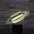 MOUDOAUER 3D 7 Planet Saturn Acrylic Night Light Color Change LED Desk Lamp Touch Decor US