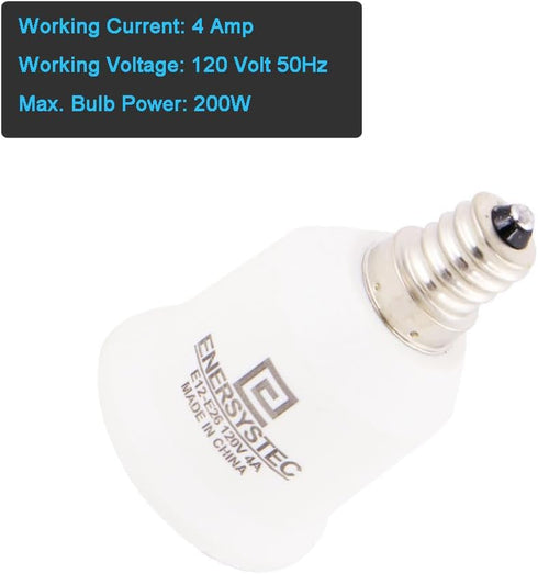 E12 E26 Bulb E12 E26 E12 E26 E12 2PACK to Light Base Adapter, Light Socket to Regular Medium Screw Base, Candelabra