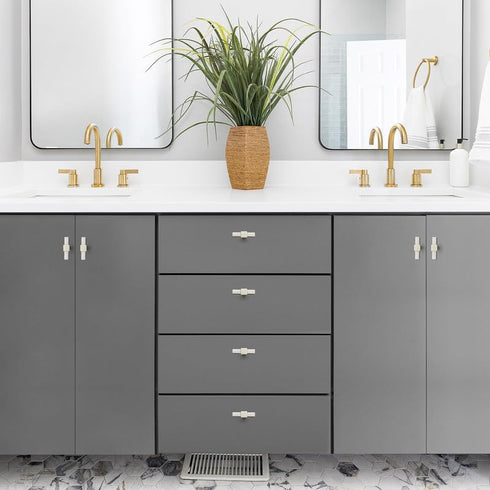 1 Pack Brushed Nickel Cabinet Handles: 2" Overall Length Cabinet Pulls, Drawer Pulls, Kitchen Hardware for Cabinets
