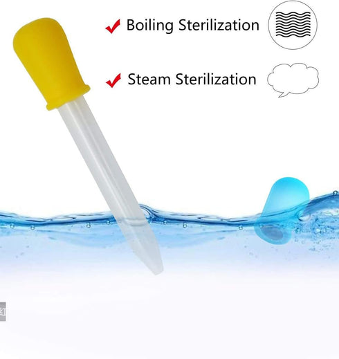 BELLARMOR 12 Pack 5ml Liquid Dropper, Silicone Clear Plastic Eye Dropper, No BPA Pipettes for Kids