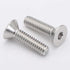 M8-1.25 x 35mm Flat Head Socket Cap Screws, 15 PCS, Stainless Steel 304, Bright Finish, DIN 7991, Allen Socket Drive