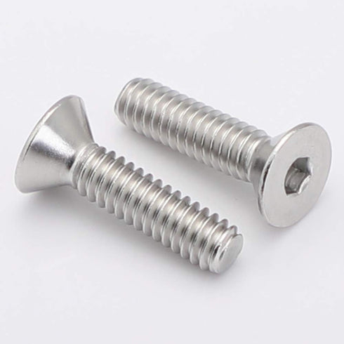 MewuDecor 5/16-18 x 1-1/2" Flat Head Socket Cap Screws, Stainless Steel 18-8 (304), Fully Threaded, 20 PCS