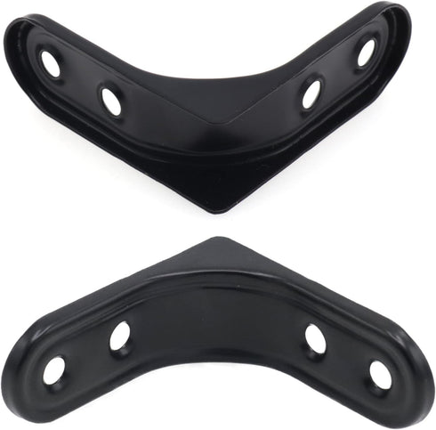 Joyangy 8pcs 2 Inch 90 L Brackets, Heavy Duty Wall Mount Black L Corner Brackets Braces for Wood, Shelves, Cabinets