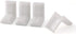 E-outstanding 20pcs 90 40pcs M4x16mm Degrees L Shape Metal Corner Bracket White with Plastic Cover and Screws Hardware