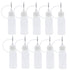 AKOAK 12 Pcs Plastic Squeezable Tip Applicator Bottle, Dropper Bottles with Needle Tip Caps, 15ml (White cap)