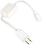 Novelty Lights Coaxial String Light Power Connector, White Water-Tight Adapter for Coax