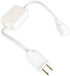 Novelty Lights Coaxial String Light Power Connector, White Water-Tight Adapter for Coax