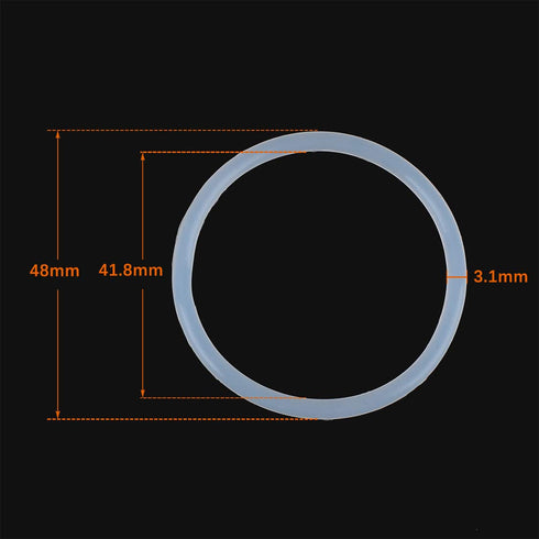 X AUTOHAUX Silicone O-Rings, 48mm OD 41.8mm ID 3.1mm Width VMQ Seal Gasket for Compressor Valves Pipe Repair, White, Pack of 10