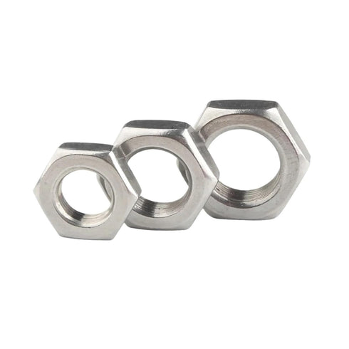 Cosabufr M2 M2.5 M3 M4 M5 M6 M8 M10~M30 316/304 Nuts(316 Steel,M27-1pcs) Stainless Steel Flat Hex Hexagon Thin Nut
